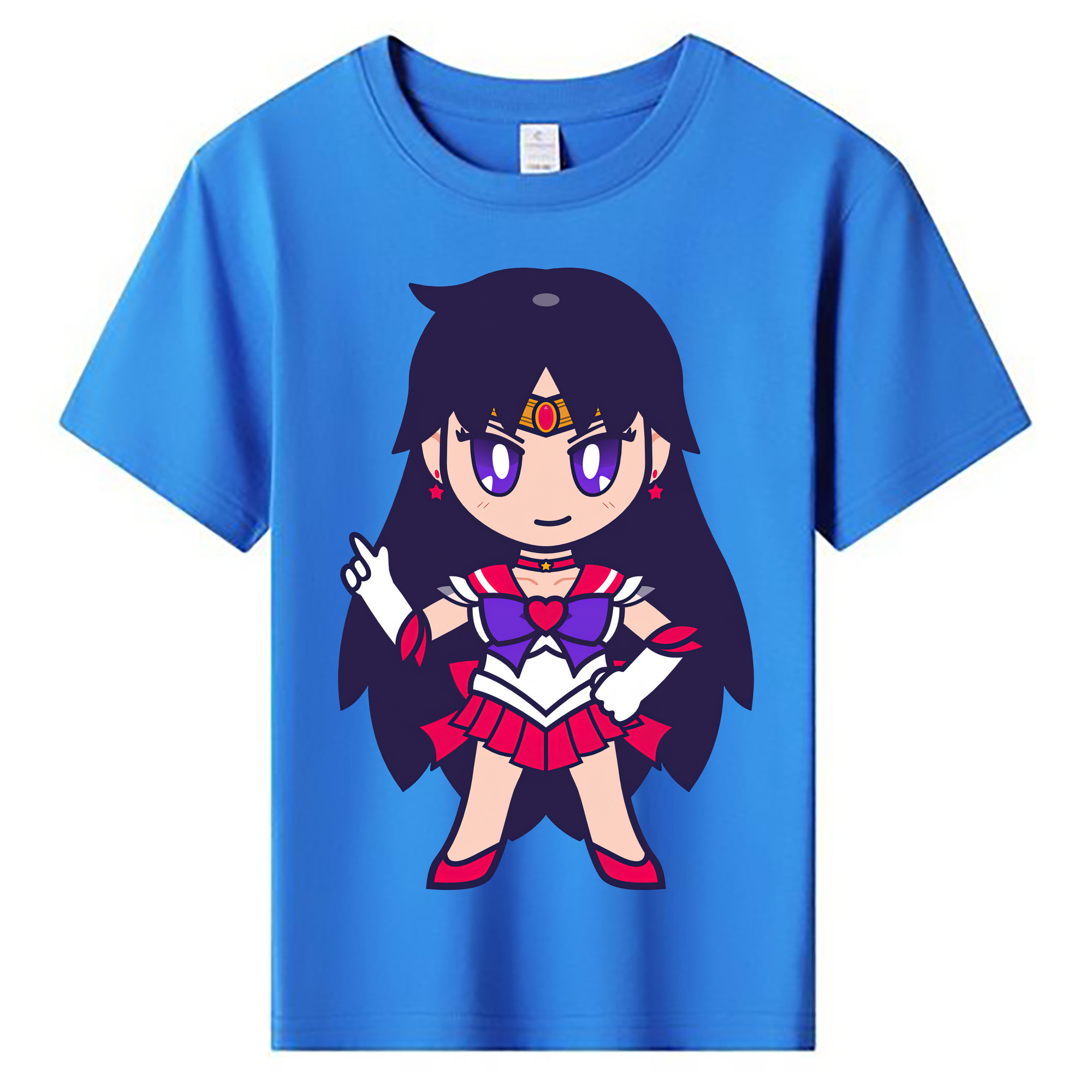 （画像用） 美少女戦士セーラームーン 火野レイ ひの レイ Sailor Moon Hino Rei （セーラーマーズ,Sailor Mars） 綿100％キッズTシャツ（フロントプリント）